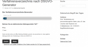 Verarbeitungstätigkeit Elektronischer Zahlungsverkehr DSGVO Tool Rechtsgrundlage und Drittstattenübermittlung
