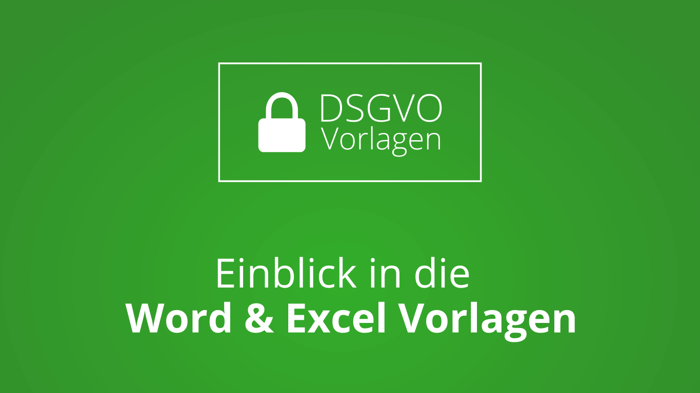Excel Word Vorlage Dsgvo Dsgvo Vorlagen