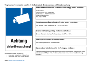 Achtung Videoüberwachung! - Hinweisschilder Videokennzeichnung Aus